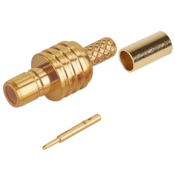 EIE Smb-Plug 3-PC Crimp RG174, Gold