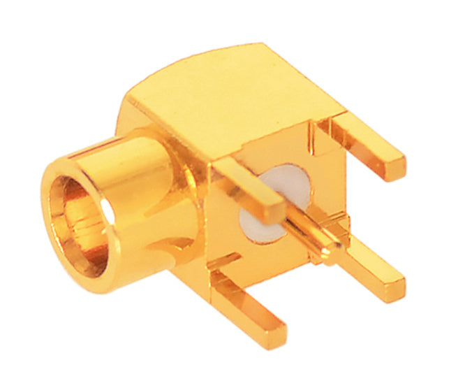 EIE Mcx Socket Mini Right-Angle PCB Mount Gold