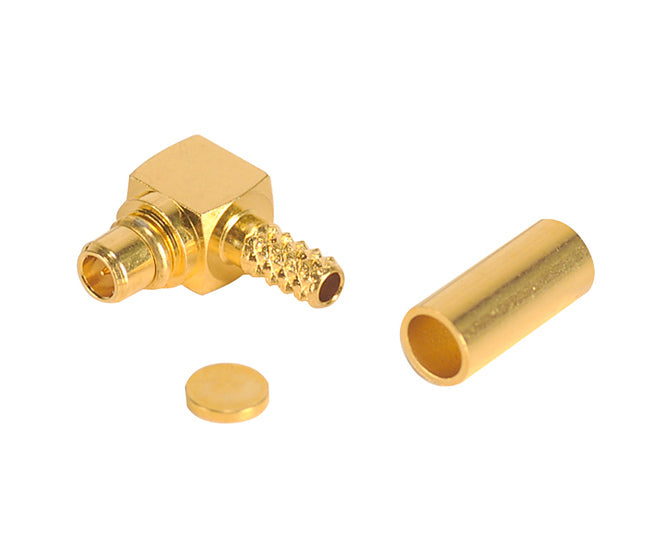 EIE Mmcx-Plug(Micro) Crimp Right-Angle RG174, Gold