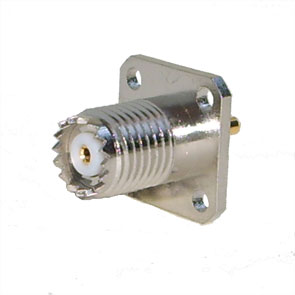 EIE Uhf-Socket(Mini) SO239m Panel Mount Square Flange 4-HOLE
