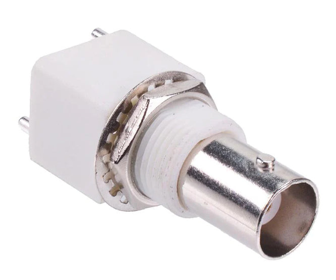 EIE Socket BNC Panel Mount PCB Str (White)