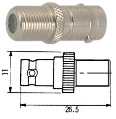 EIE Adapter .F-Socket to BNC-Socket