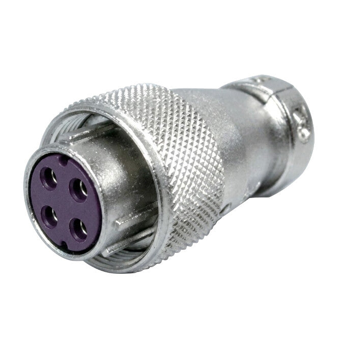 EIE Circular Power Connector M22 4W Socket in-Line