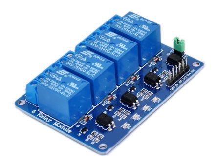 Keyestudio 4-CH Relay 5V Coil, Blue, Trigger Low