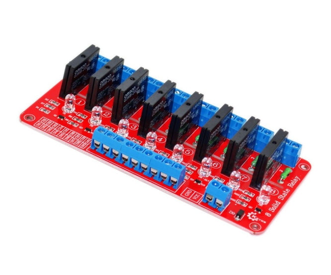 Keyestudio 8-CH Solid-State 3-5VDC Relay Board 240VAC 2A