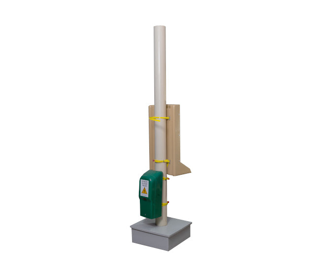 Fibrox Mini Pole Mount Kiosk Moss Green 145x150x375mm