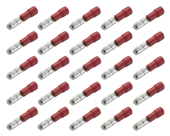 Guosai Terminal Pre-Ins Bullet Red 4mm Male 1K/BAG