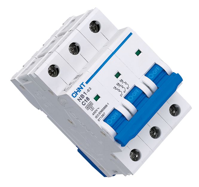 Chint 3 Pole Circuit Breaker 6kA D-Curve 6A