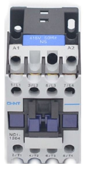 Chint AC Contactor 12A 400VAC Coil 4POLE N.O