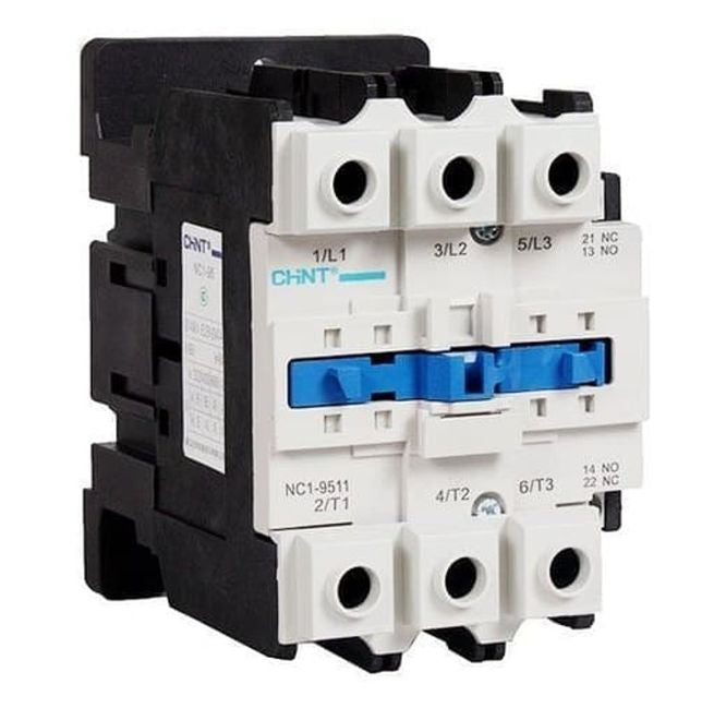 Chint AC Contactor 95A 240VAC Coil 3POLE N.O 1NO & 1NC Aux 45kW