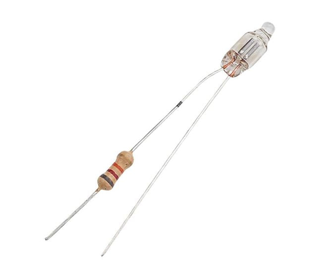 EIE Neon Lamp 220V 15x6mm with Wire Leads / PCB Pins
