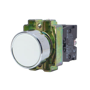 Chint Push Button 22mm Round Spst White
