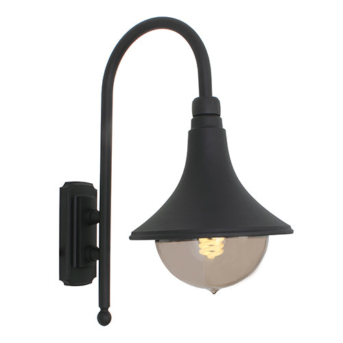 Eurolux Cornet Outdoor Wall Lantern Down Facing – Black