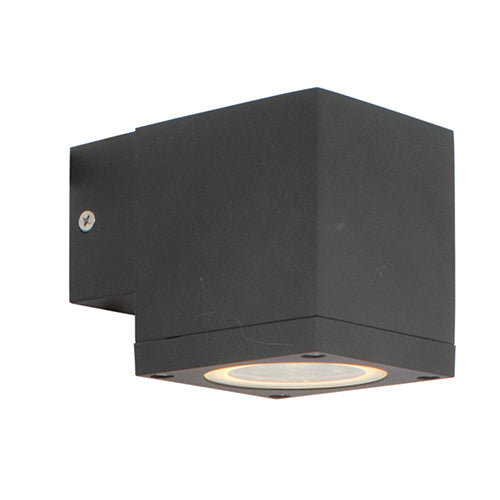 Eurolux Kube Outdoor Wall Light – Down or Up Only, Black