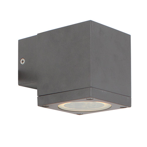 Eurolux Kube Outdoor Wall Light – Down or Up Only, Graphite