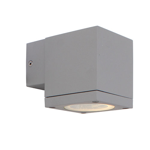 Eurolux Kube Outdoor Wall Light – Down or Up Only, Silver