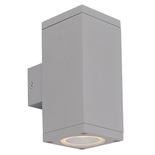 Eurolux Kube Outdoor Wall Light – Up & Down, Silver