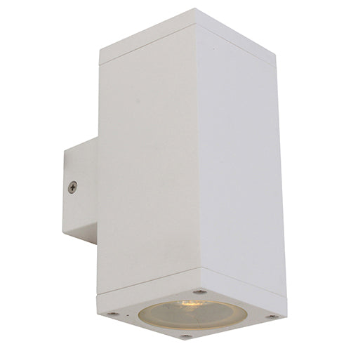 Eurolux Kube Outdoor Wall Light – Up & Down, White