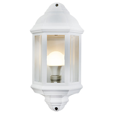 Eurolux Lantern 3 Panel Half Wall Outdoor Light – White
