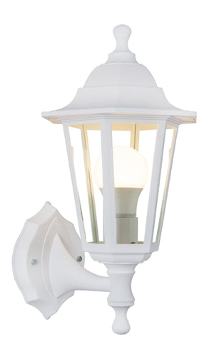 Eurolux Plastic Lantern 6 Panel Up & Down Facing Outdoor Wall Light – White