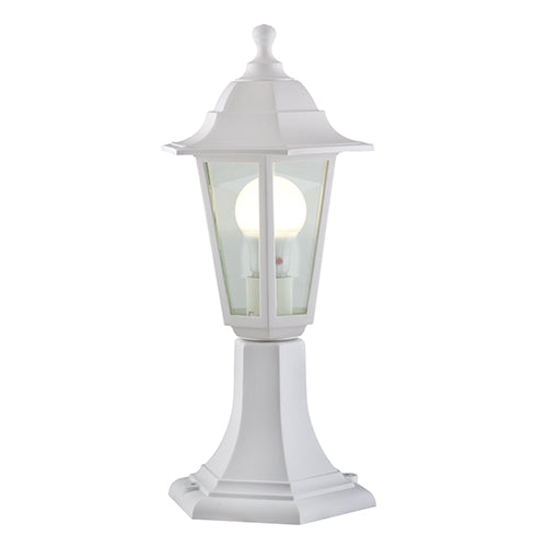 Eurolux Plastic Lantern 6 Panel Pedestal – White