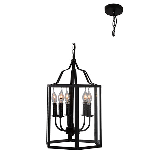 Eurolux Iron Age Outdoor Pendant 350mm – Black