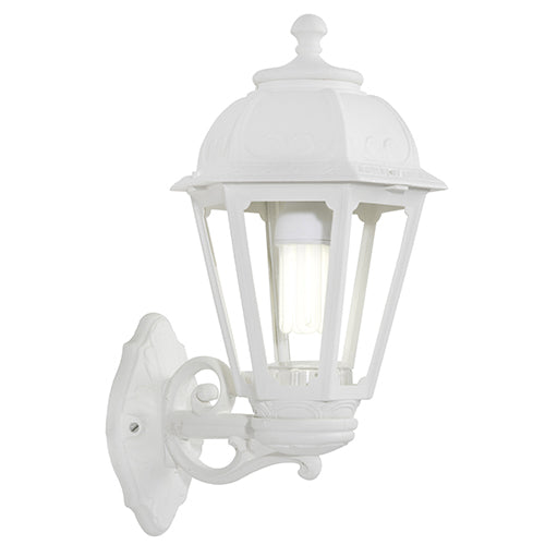 Fumagalli Saba white outdoor lantern for walls and gate pillars