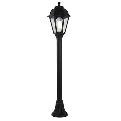 Fumagalli Mizar Saba black outdoor bollard light 1m tall