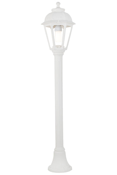 Fumagalli Mizar Saba white bollard light for garden paths