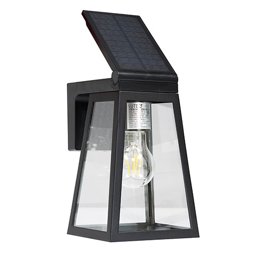 Eurolux Fia Solar Outdoor Wall Light – Matt Black
