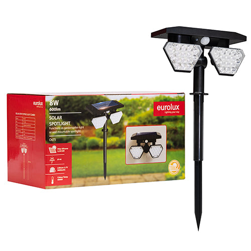 Eurolux Solar Spot and Spike Light Combo – 8W