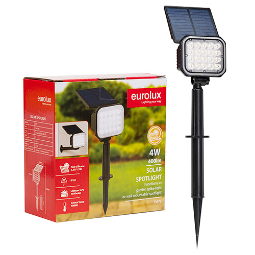 Eurolux Solar Spot and Spike Light Combo – 4W