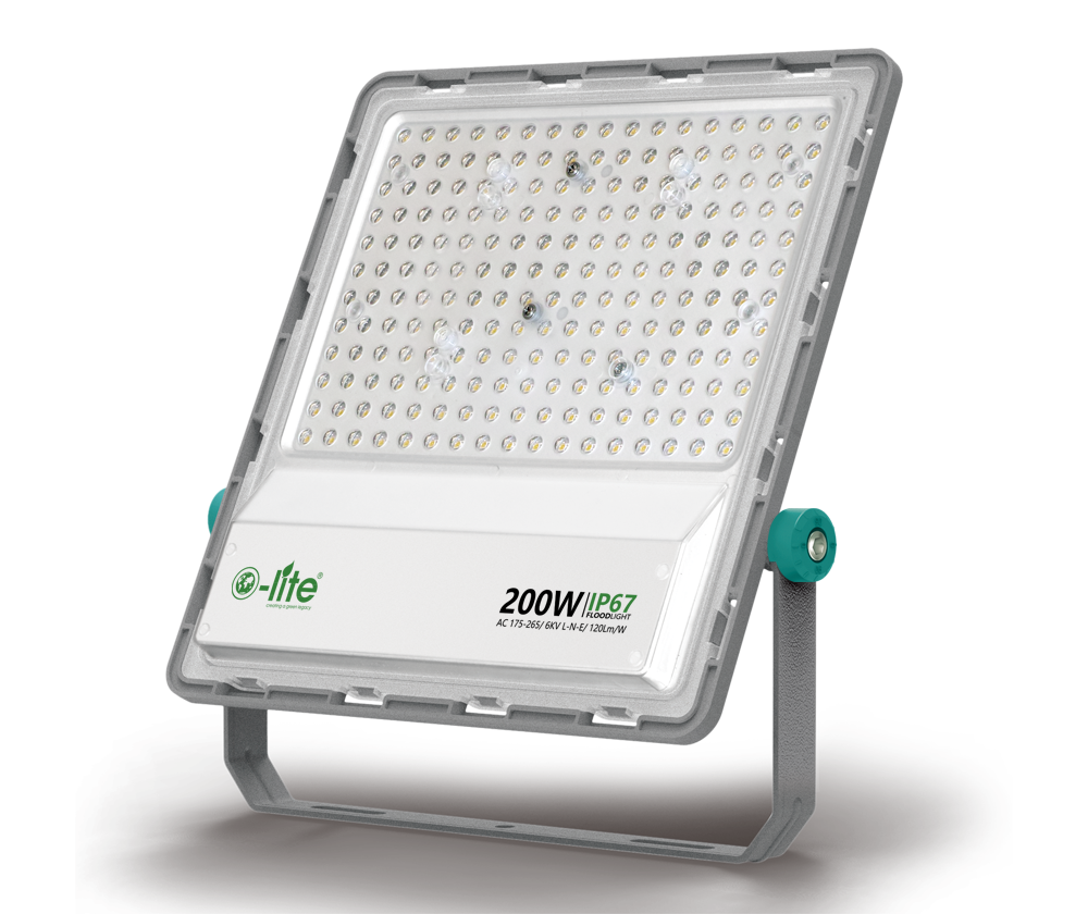 O-lite OF02 LED Floodlight – 200W to 400W, IP67, 175-265VAC