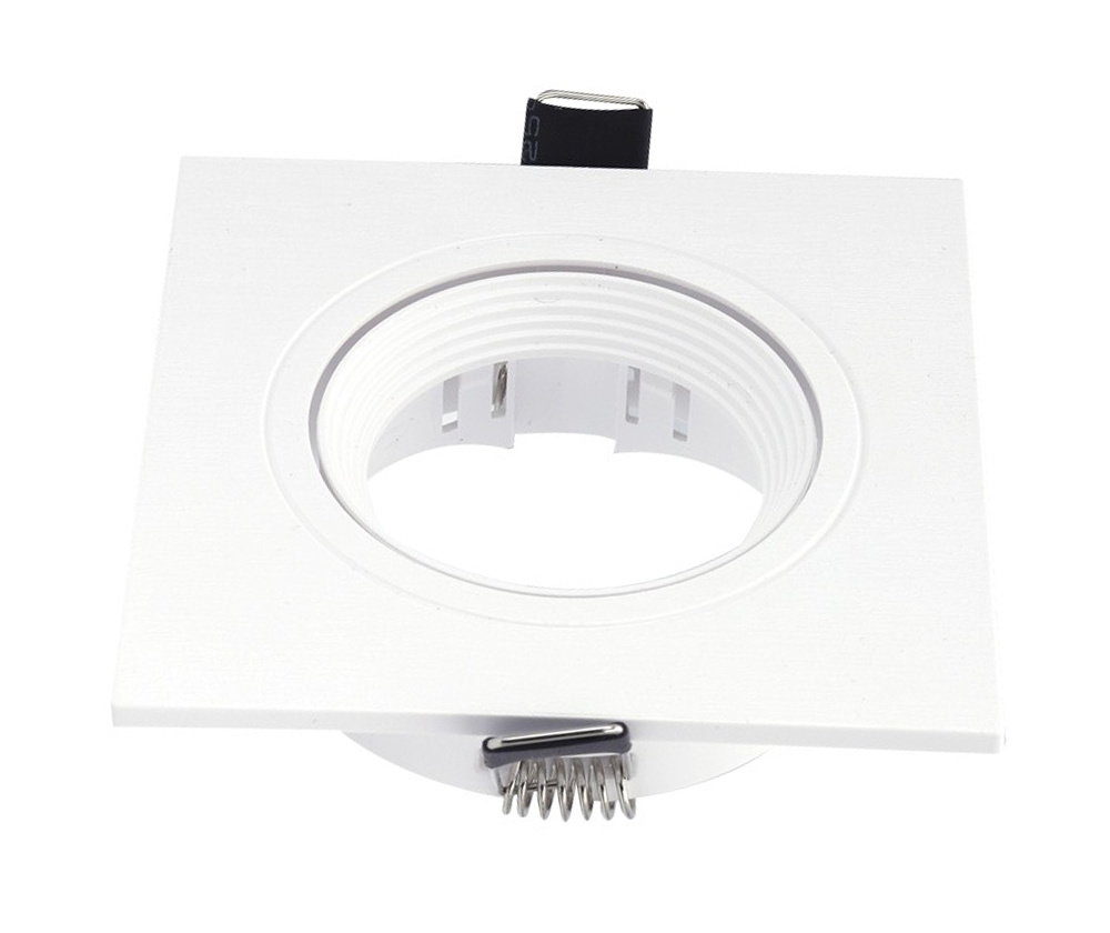 O-lite Square 1-Lamp Anti-Glare Shallow Recessed Downlight Fitting, Plastic – 058080 Series
