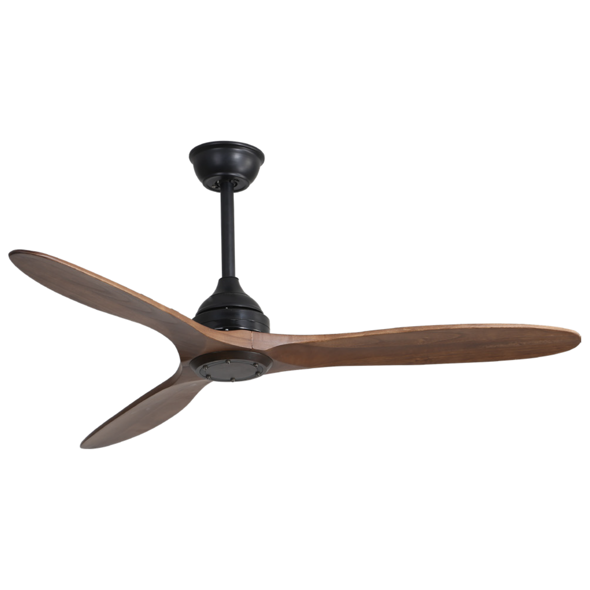 O-lite Elica 3 Blade Ceiling Fan 1320mm, Sand Nickel/Mahogany, No Light, 230V