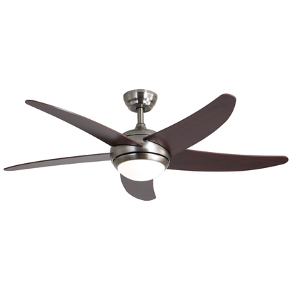 O-lite Silenta 5 Blade Ceiling Fan with 18W LED Light 1320mm, 230V