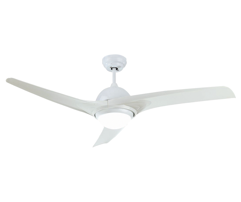 O-lite Miran 3 Blade Ceiling Fan with 18W LED Light – 1320mm, White, 230V