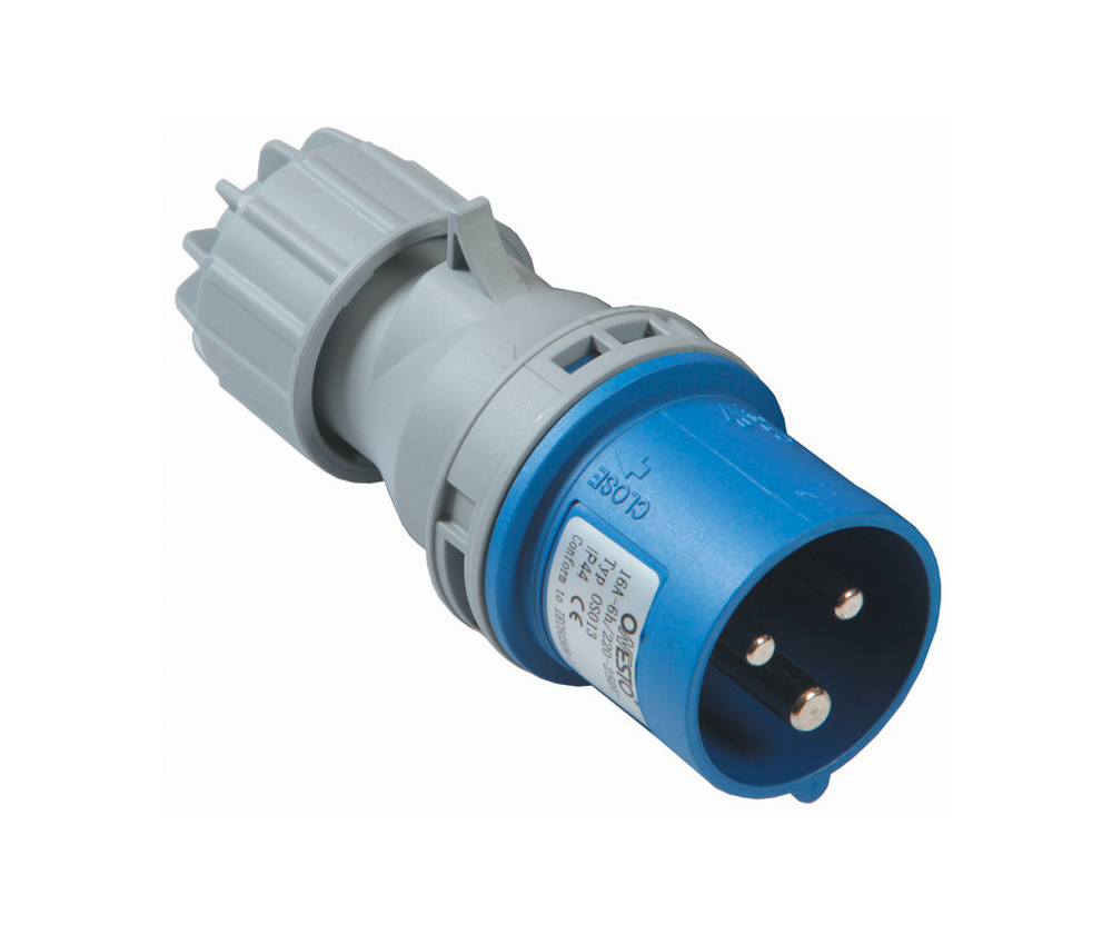 Onesto Onyx IP44 & IP67 Industrial CEE Male Plug Top – 16A to 125A | 3P, 4P, 5P & 7P
