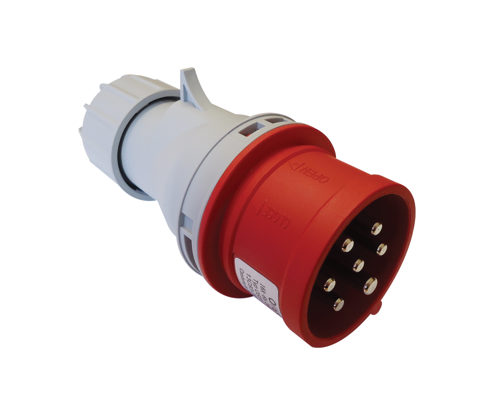 Onesto Onyx IP44 & IP67 Industrial CEE Male Plug Top – 16A to 125A | 3P, 4P, 5P & 7P