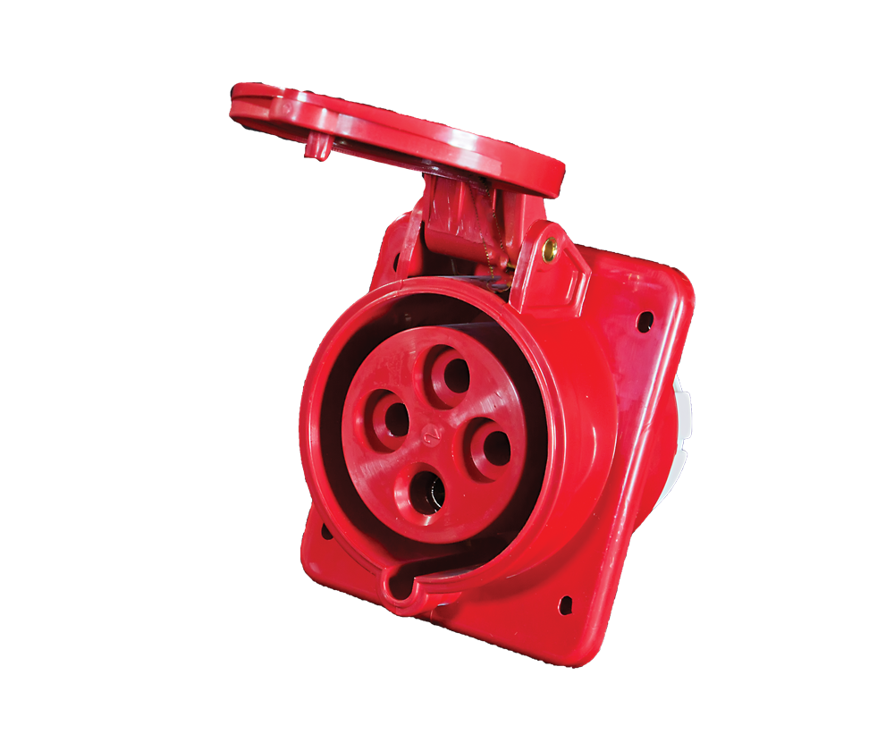 Industrial CEE Angle Panel Socket 16A-125A | IP44 & IP67 | 3P, 4P & 5P | Onesto Onyx Range