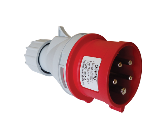 Industrial CEE Plug Top with Phase Inverter 16A & 32A IP44 & IP67 3P+N+E, 380V Onesto Onyx