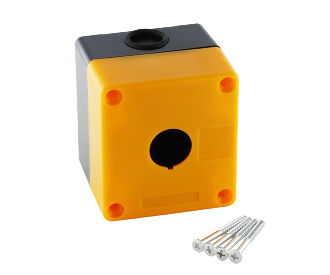 Swan Electric Push Button Enclosure 1HOLE IP65 Plastic Yellow 22mm