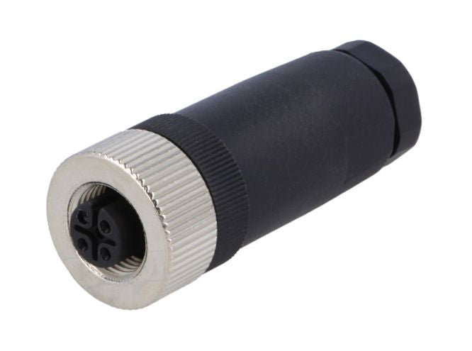 Degson 4W Solder Socket Inline M12 Sensor Connector