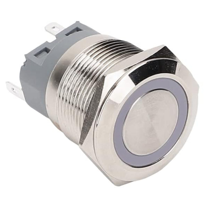 Swan Electric 22mm Push Button Switch Mom SPDT Illum Green 220VAC 5A