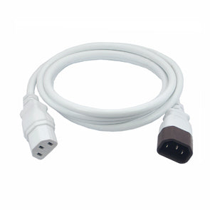 EIE C13 Socket - C14 Plug Iec Power Lead White - 1.8m