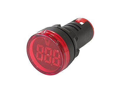 Swan Electric Voltmeter Pilot Light 22mm Red Reads From 5 to 60VDC