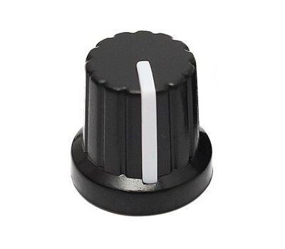 EIE Black Knob with White Marker 6mm 11x15