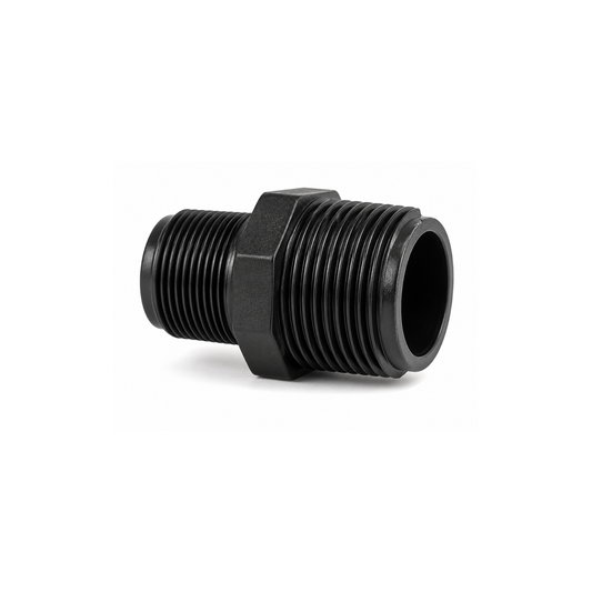 PP threaded reducing nipple fitting