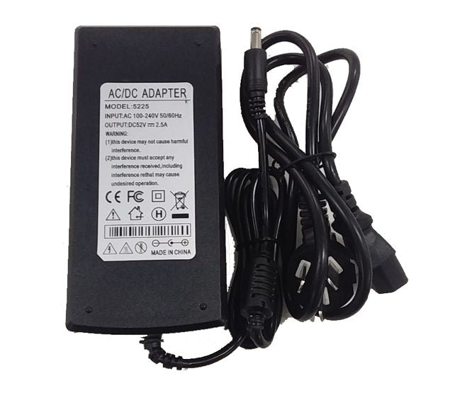 EIE Power Supply D/T I=220 O=52V 2.5A Poe, 2.1mm Socket