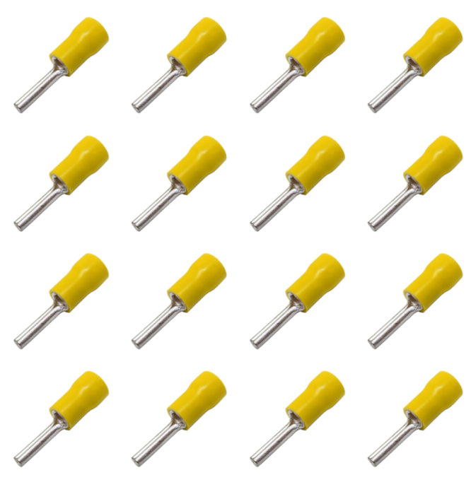 Guosai Pin Terminal Pre-Insulated Vinyl Yellow, 12mm-13mm